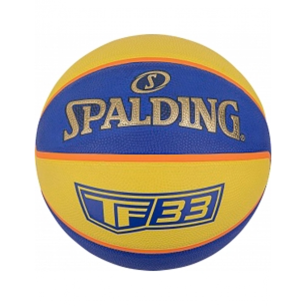 SPALDINGTF-33 Gold - Yellow/Blue Sz6 Rubber Basketball
